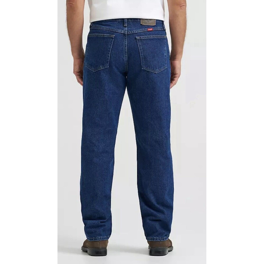 Wrangler Five Star Premium Denim Blue Jeans Relaxed Flex Stretch Mens 44x30 NEW